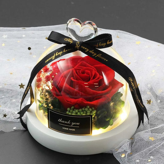 Real Preserved Roses in Glass Jars