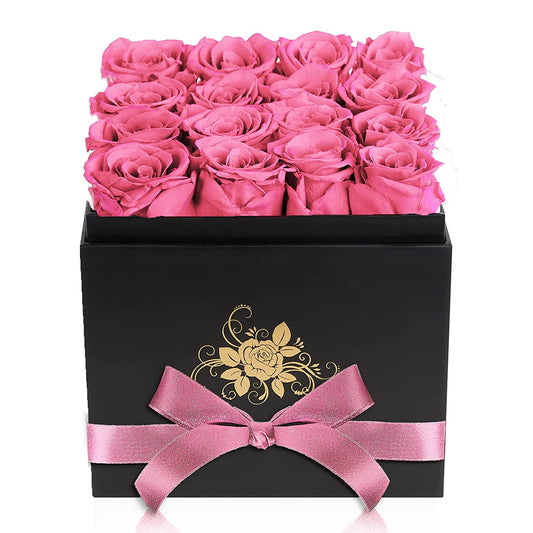 Luxury Preserved Roses in a Box, Pink Real Roses Valentines Day Gifts for Her, Mothers Day Gifts, Birthday Gifts for Women