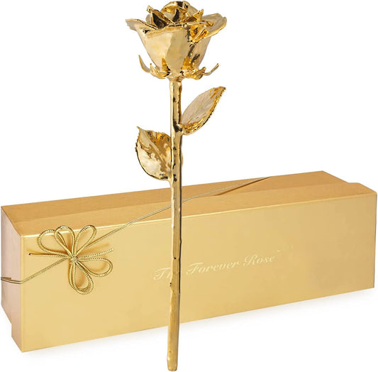 Real 24K Gold Rose, Genuine One of a Kind Rose Hand Dipped in 24K Gold Roses to Last a Lifetime